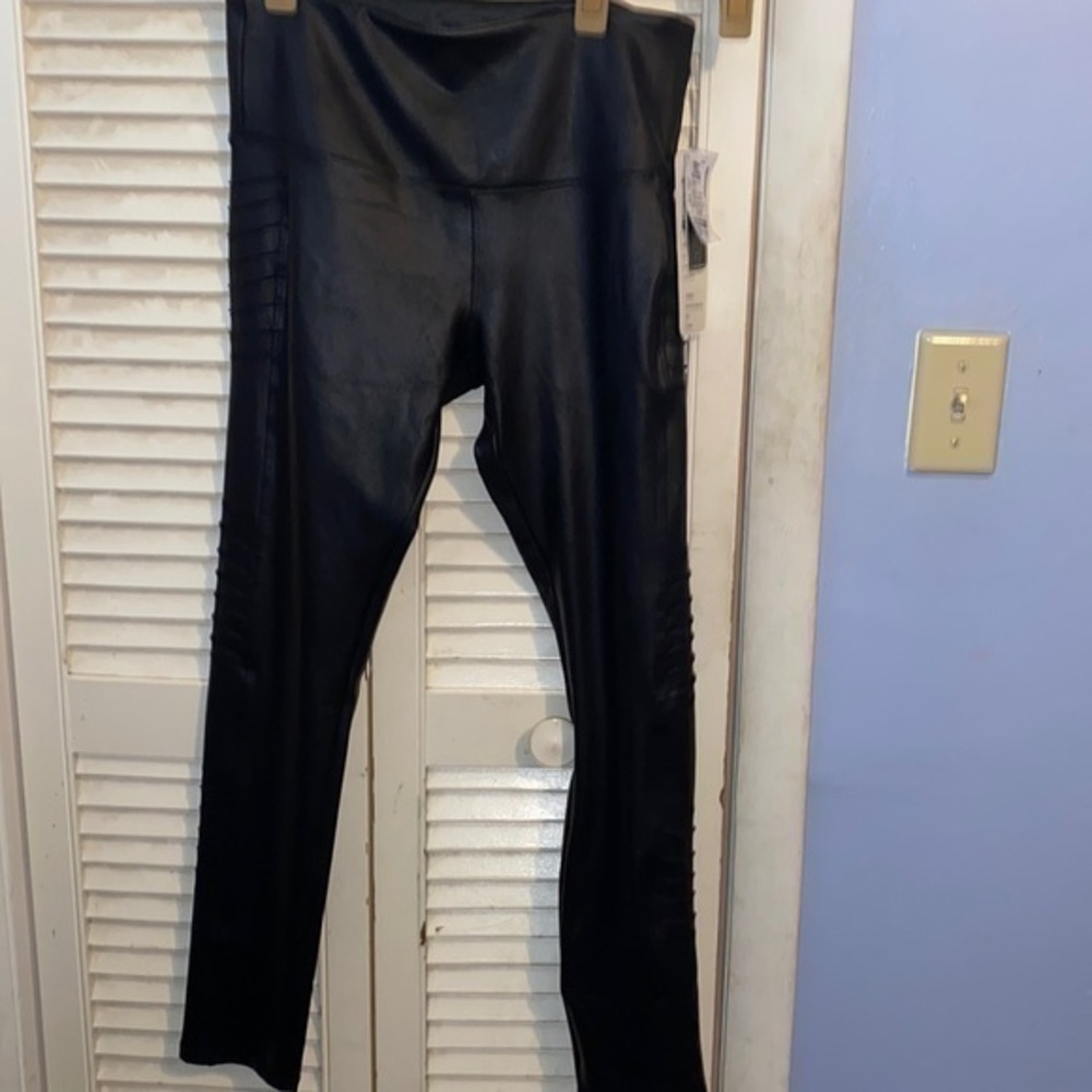 Modern Balance black faux leather leggings